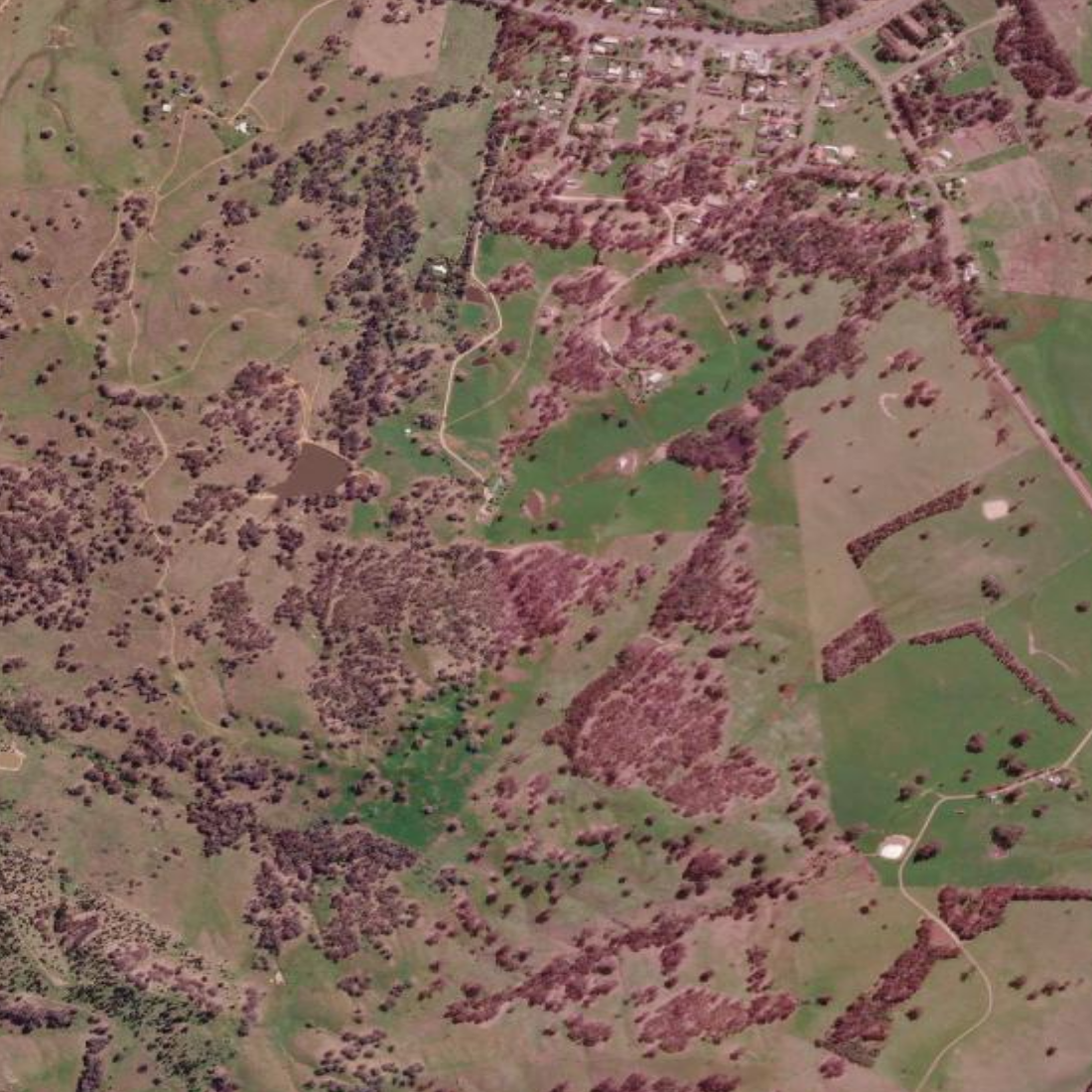 Aerial view of a de-identified NSW parcel